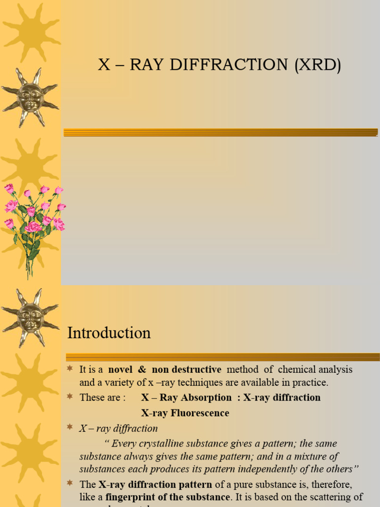 X - Ray Diffraction (XRD) | PDF