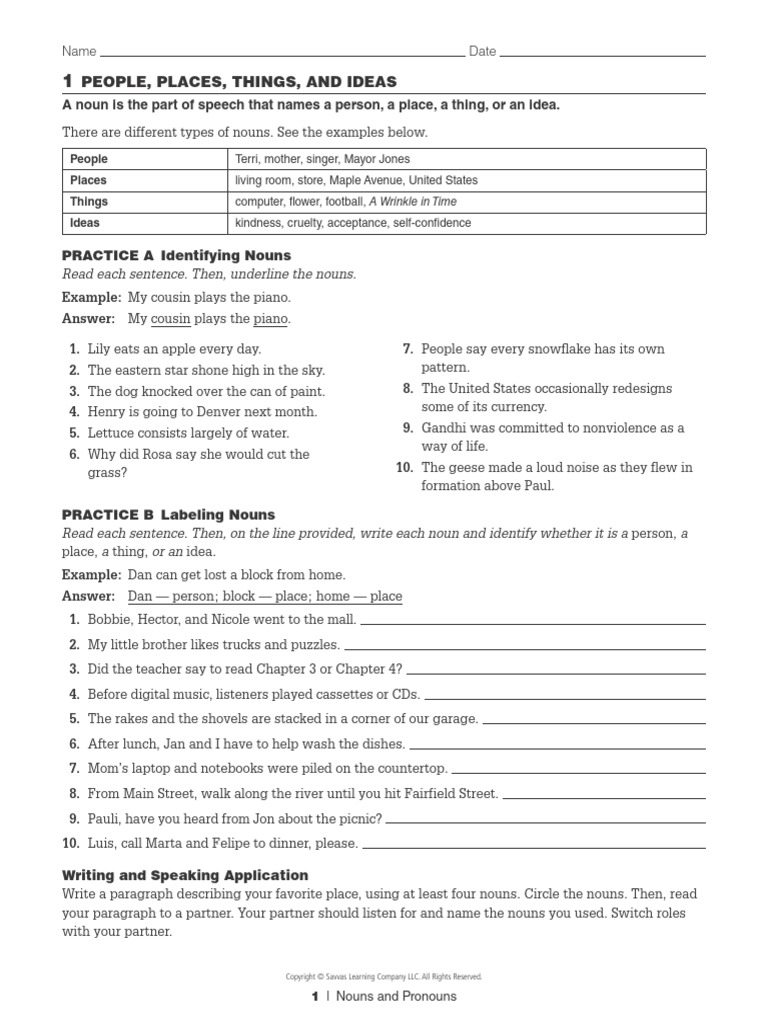 Gr. 7 - Grammar Book - From P. 1 To P. 8 | PDF