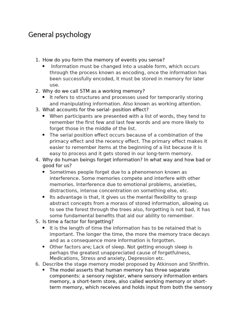 General psychology pdf memory long term memory