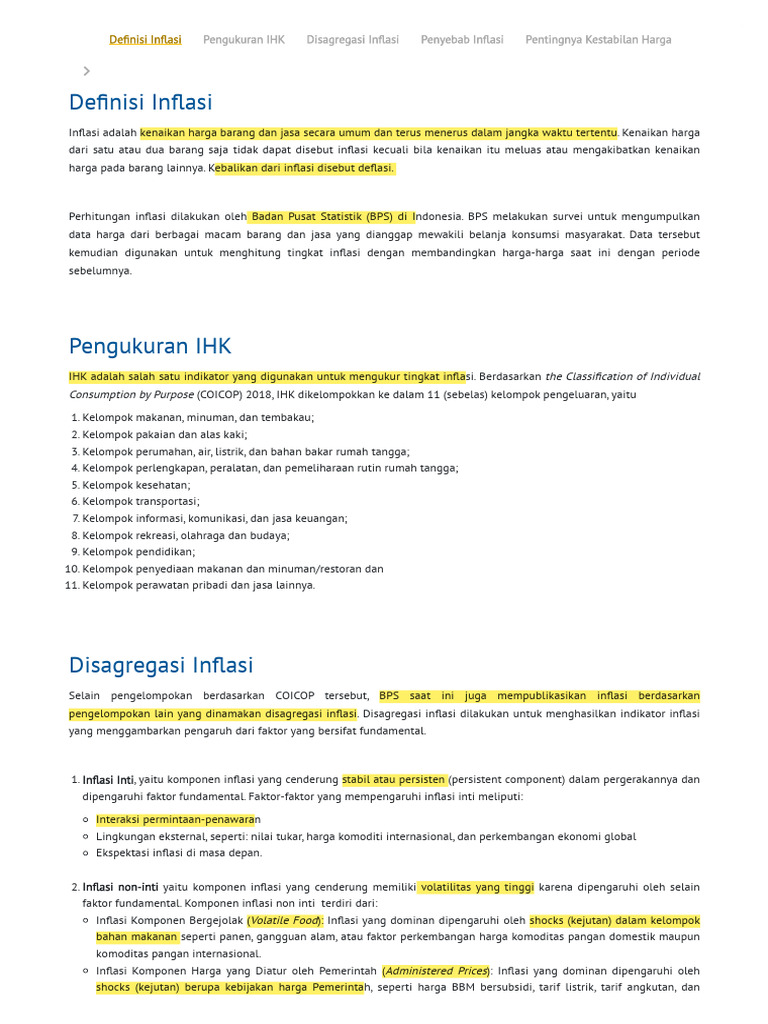 Inflasi | PDF