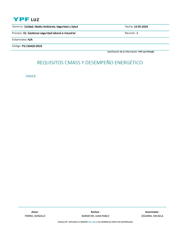 REQUISITOS CMASS Y DESEMPEÑO ENERGÉTICO | PDF