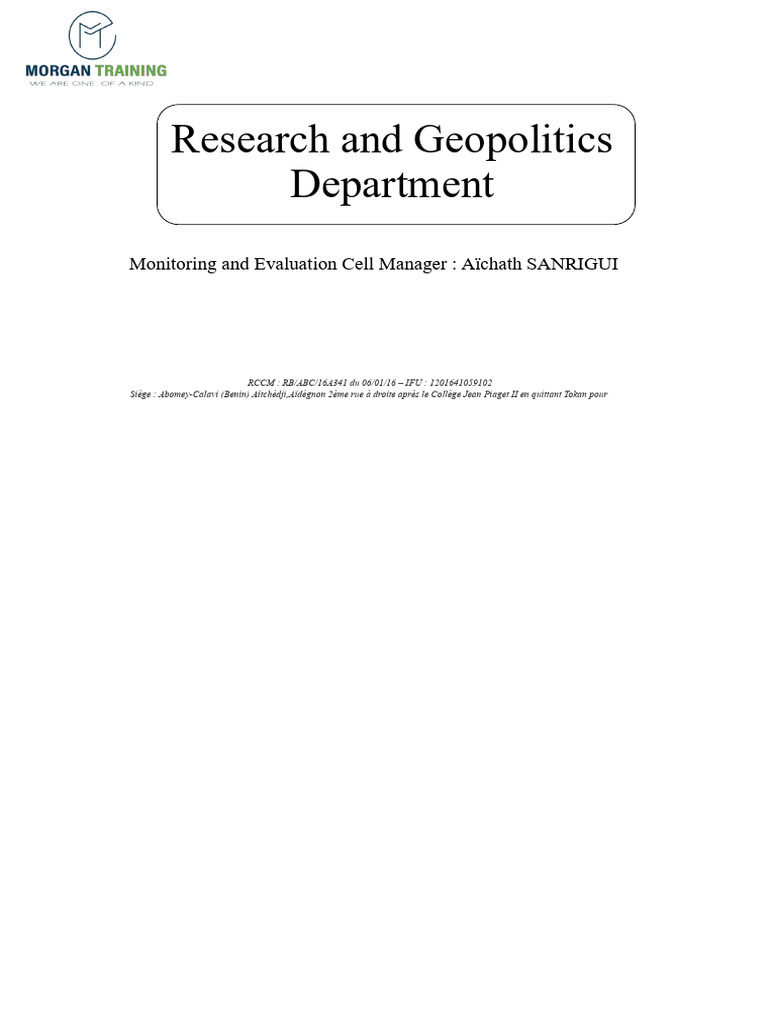 Monitoring and Evaluation Cell Department | PDF | Career & Growth