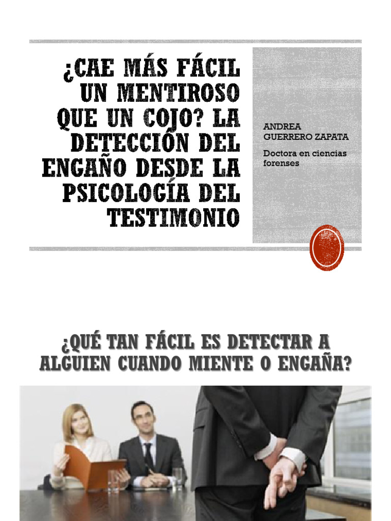 Detección Engaño Psi. Testimonio | PDF | Mentira | Comunicación humana