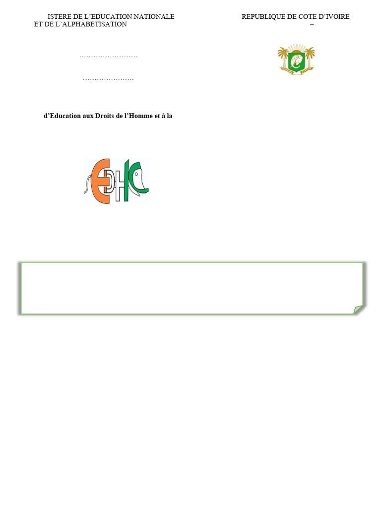 Progression Annuelle EDHC 2024-2025 | PDF