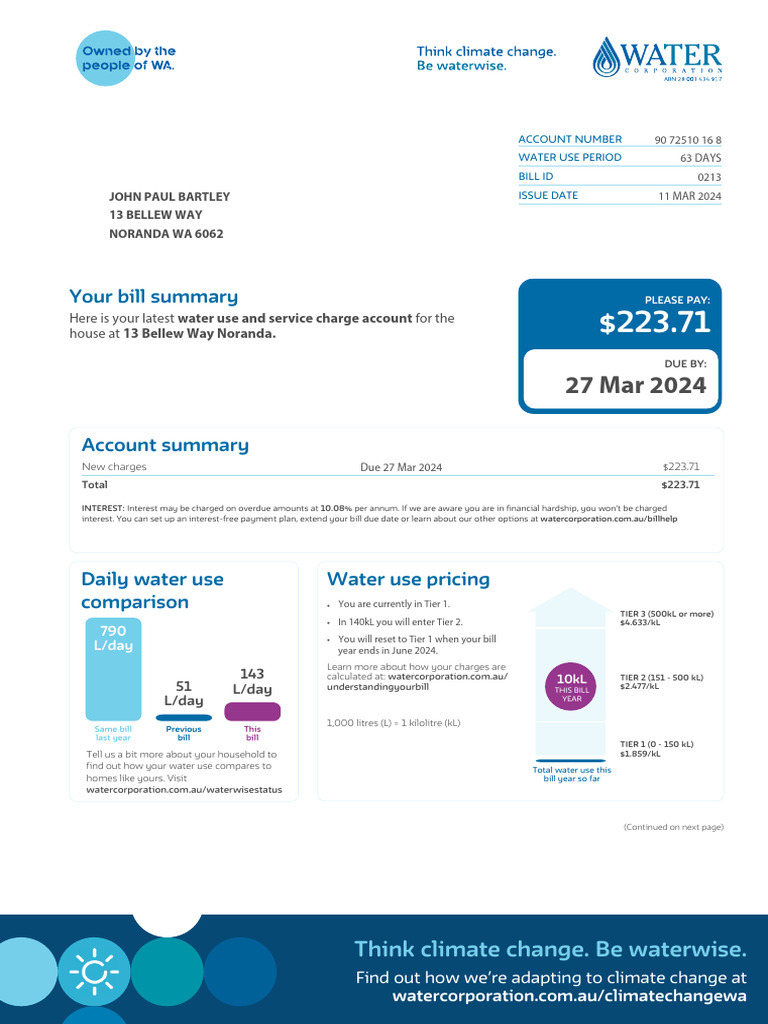 WATER CORPORATION AUSTRALIA ADDRESS visual data 8