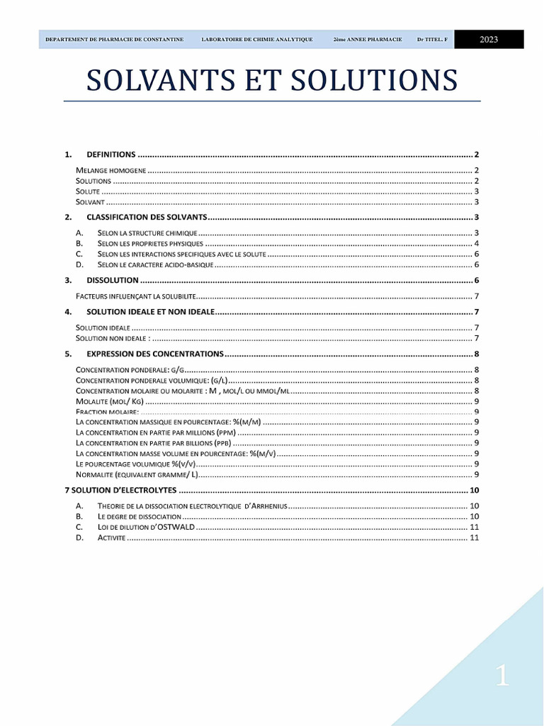 Solvants Solutions 2023 | PDF