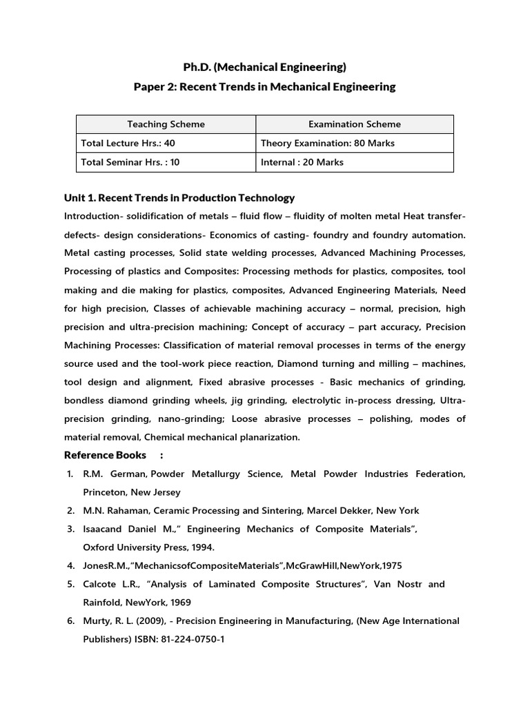 Mechanical - PAPER II | PDF