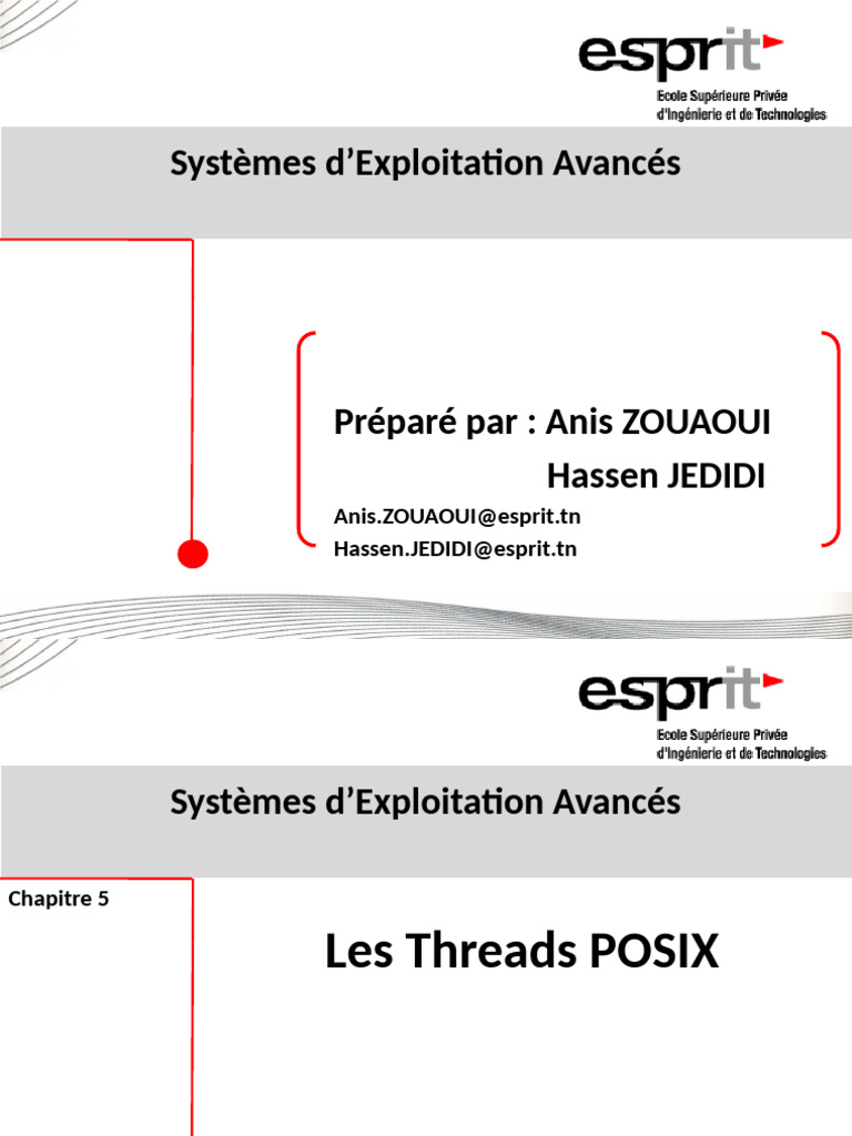 Threads POSIX : Concepts et Exemples | PDF | Thread (informatique ...