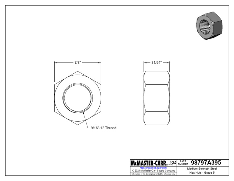 Grade 5 Medium-Strength Hex Nuts | PDF