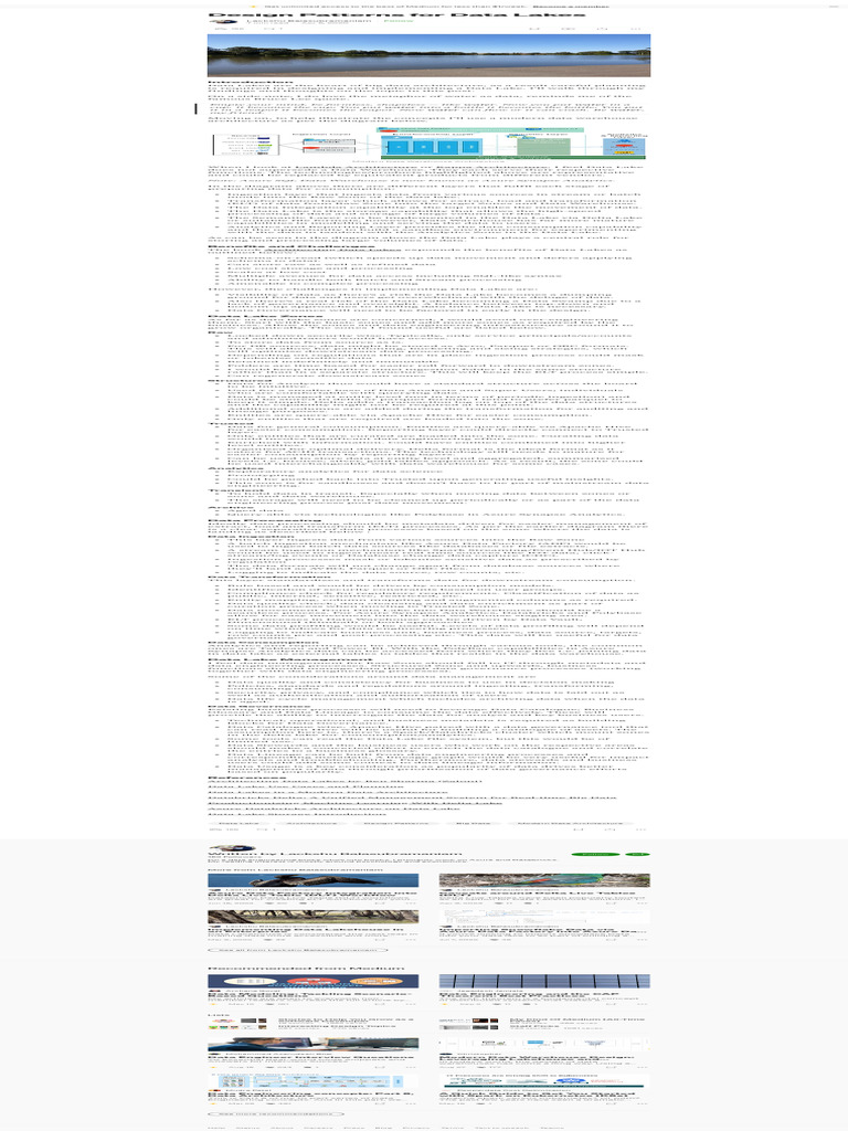Design Patterns For Data Lakes Data Lake Is The Heart Of Big Data By
