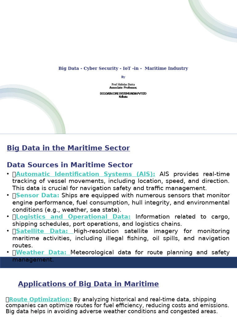 Big Data - Cyber Security - IoT - in - Maritime Industry | PDF