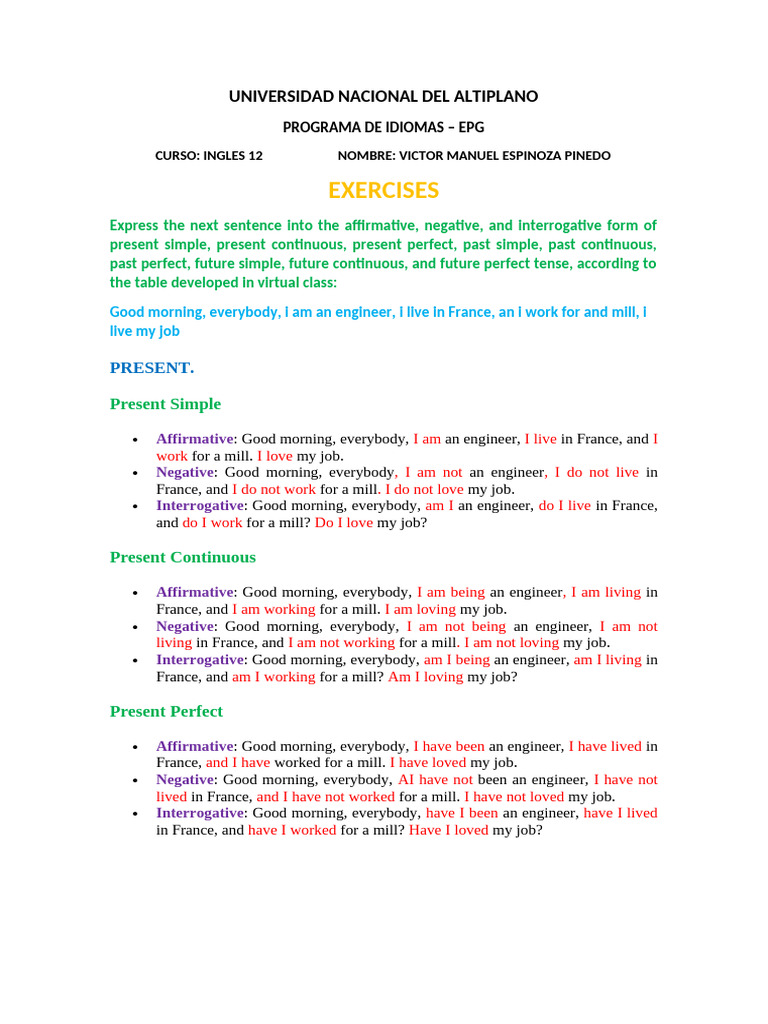 EXERCISES | PDF
