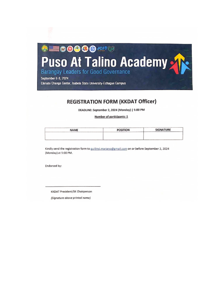 Reg Form | PDF