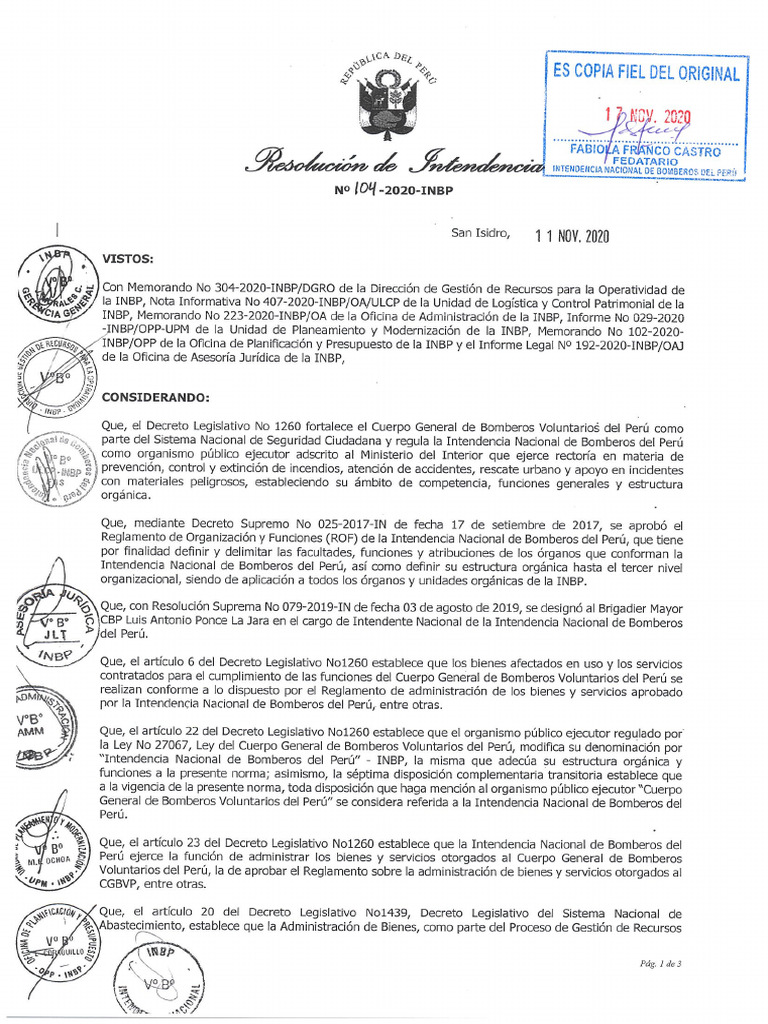 Reglamento de Administracion de Bienes y Servicios de La INBP | PDF