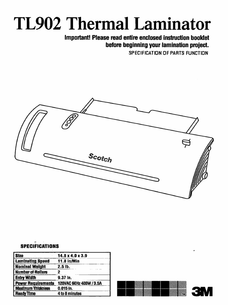 Laminator Manual | PDF