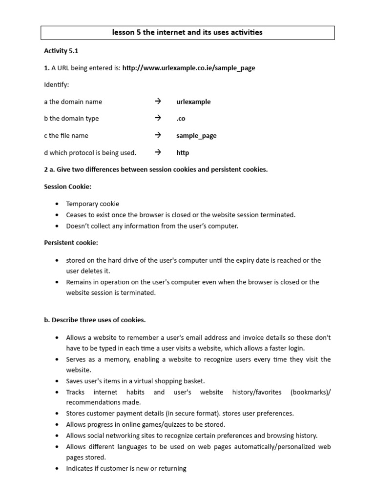 CH 5-Activities & Exam-Style Questions | PDF