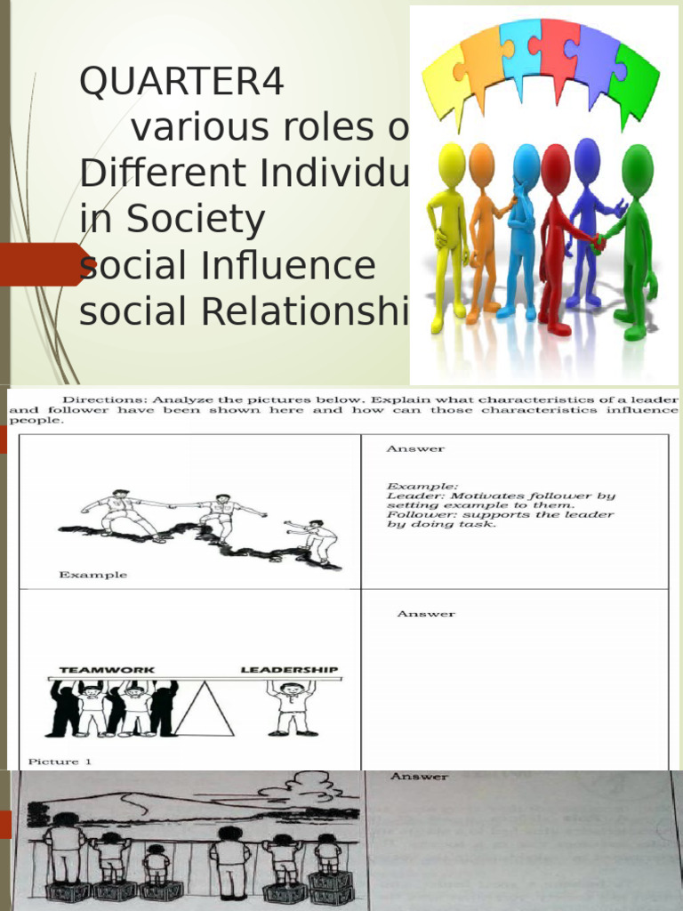 Rter4 Various Roles of Different Individuals in Society | PDF