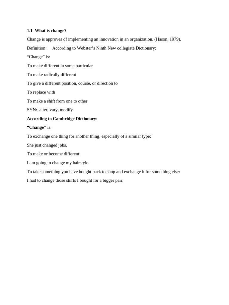 What Is Change Writing