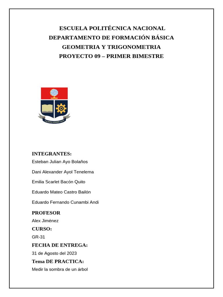 Proyecto de Geometría | PDF