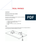 Experiments Instantaneous and Average Velocities: Demonstration Experiment
