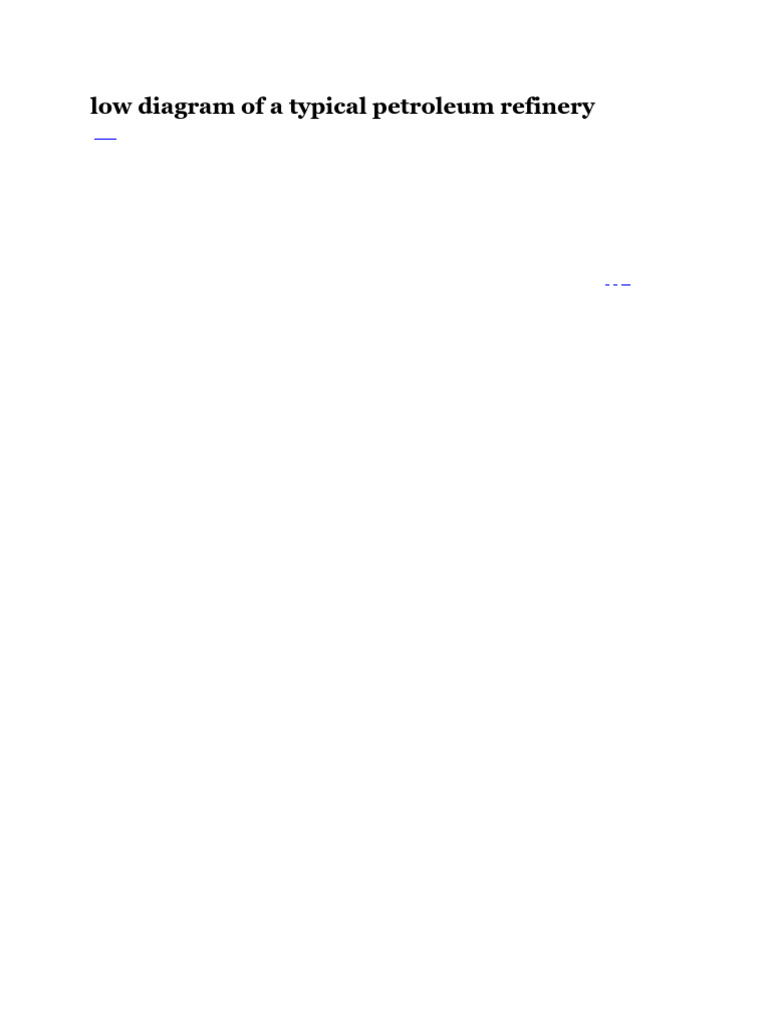 Flow Diagram of A Typical Petroleum Refinery | PDF