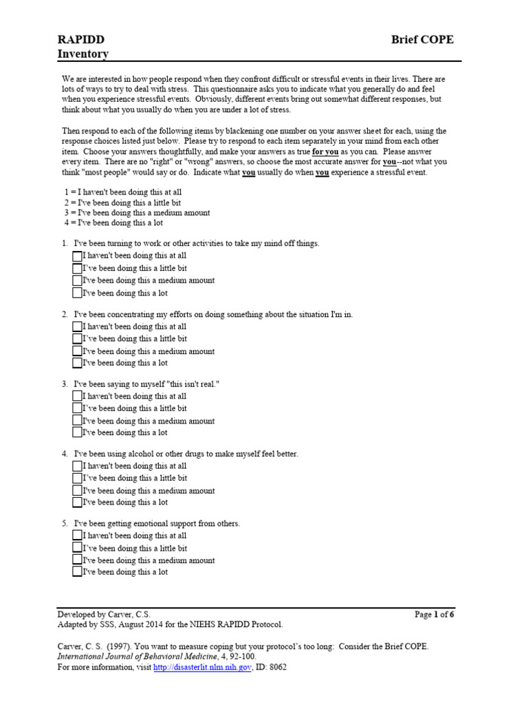 BRIEF Cope | PDF