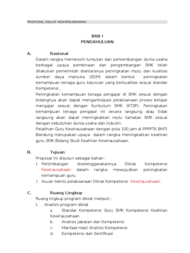 Contoh Proposal Pelatihan Peningkatan Mutu Guru Pdf