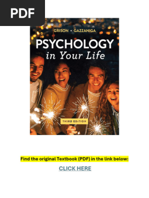 Psychology in Your Life: 3rd Edition PDF | PDF | Perception