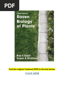 Raven Biology of Plants 8th Edition PDF