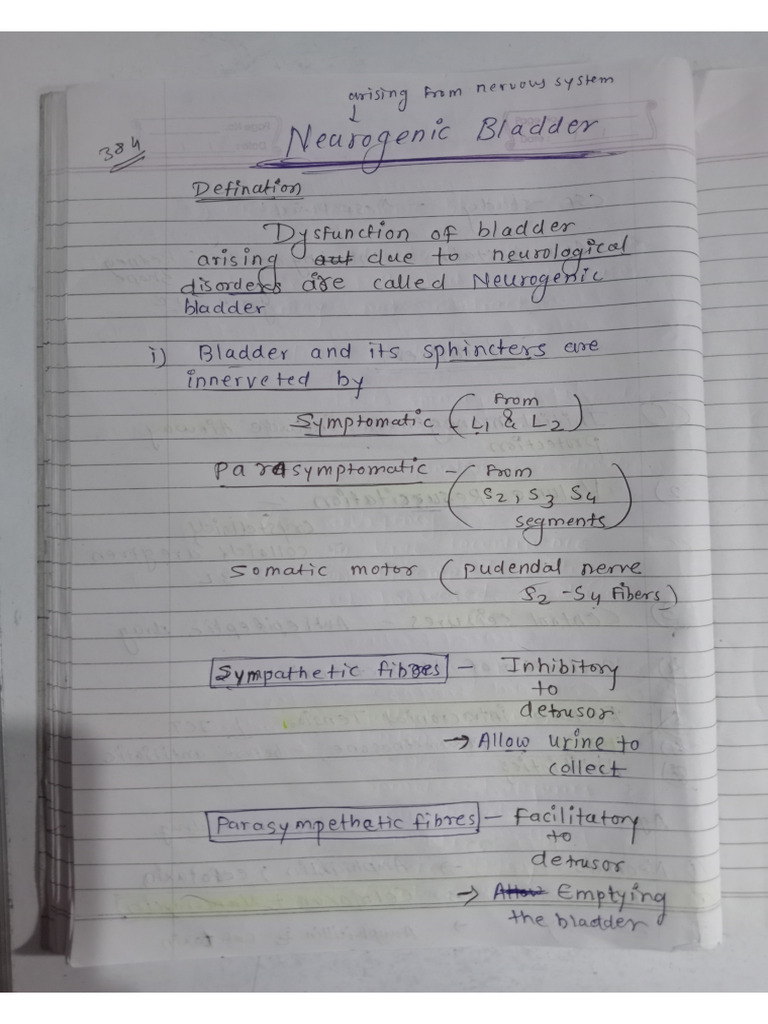 Neurogenic Bladder | PDF