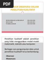 Download Prosedur Observasi Dalam Penelitian Kualitatif by Muhammad Satriawan SN76916017 doc pdf