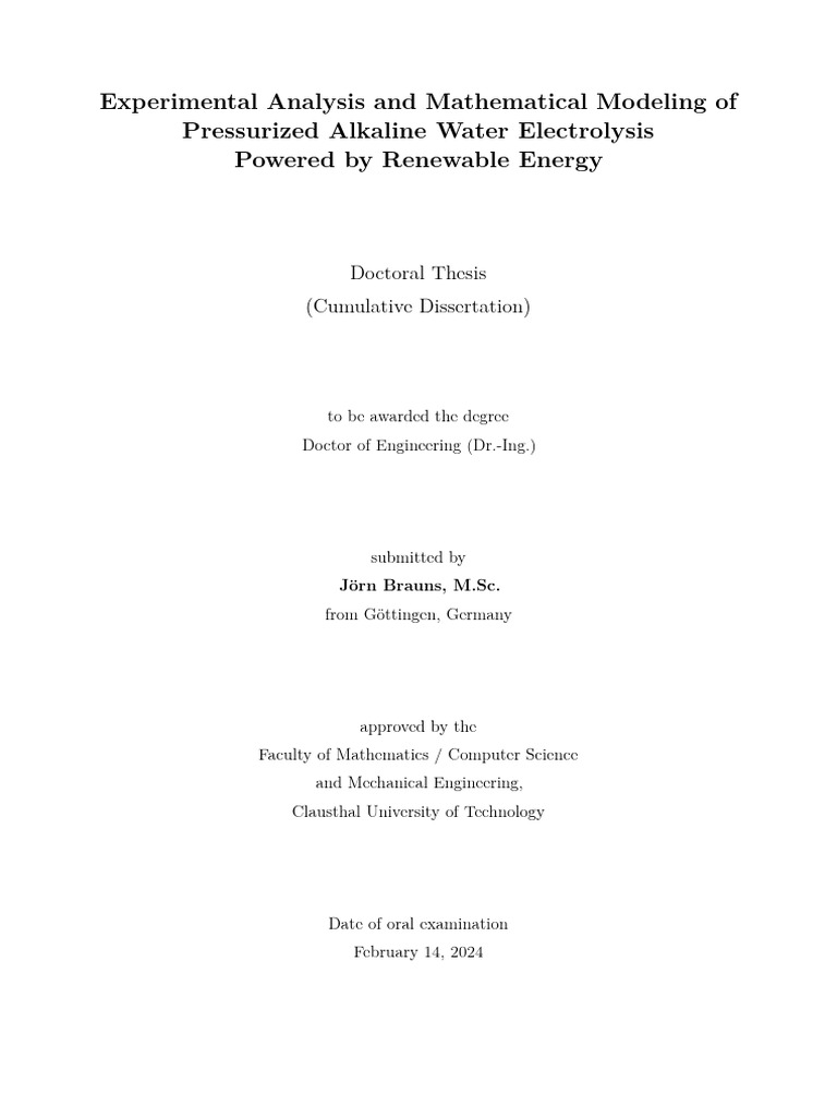 Experimental Analysis and Mathematical Modeling of | PDF