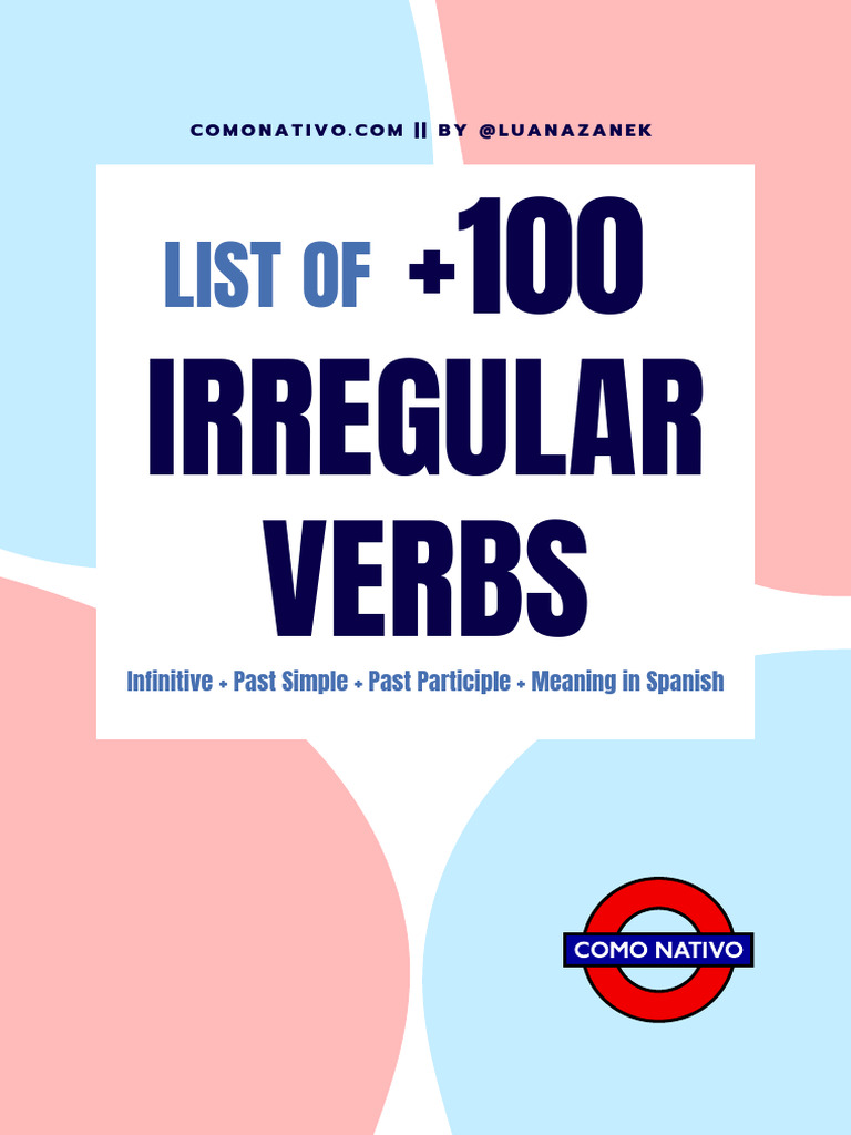 Lista Completa de Verbos Irregulares en Ingles | PDF