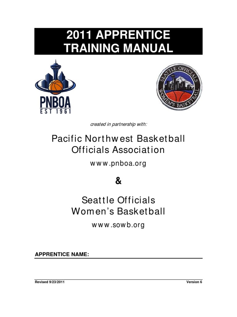 2011 Apprentice Manual | PDF | Referee | Games Of Physical Skill