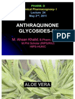 Lecture 24 - Anthraquinone Glycosides