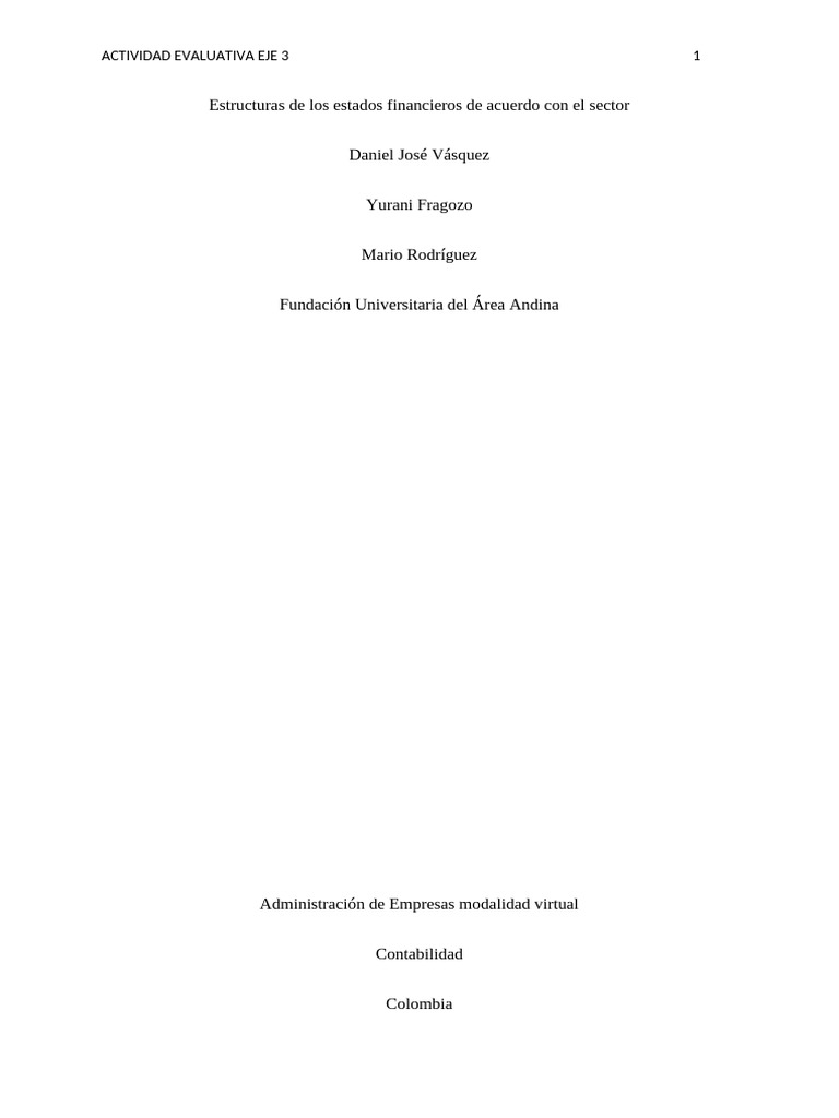 Actividad Evaluativa Eje 3 | PDF