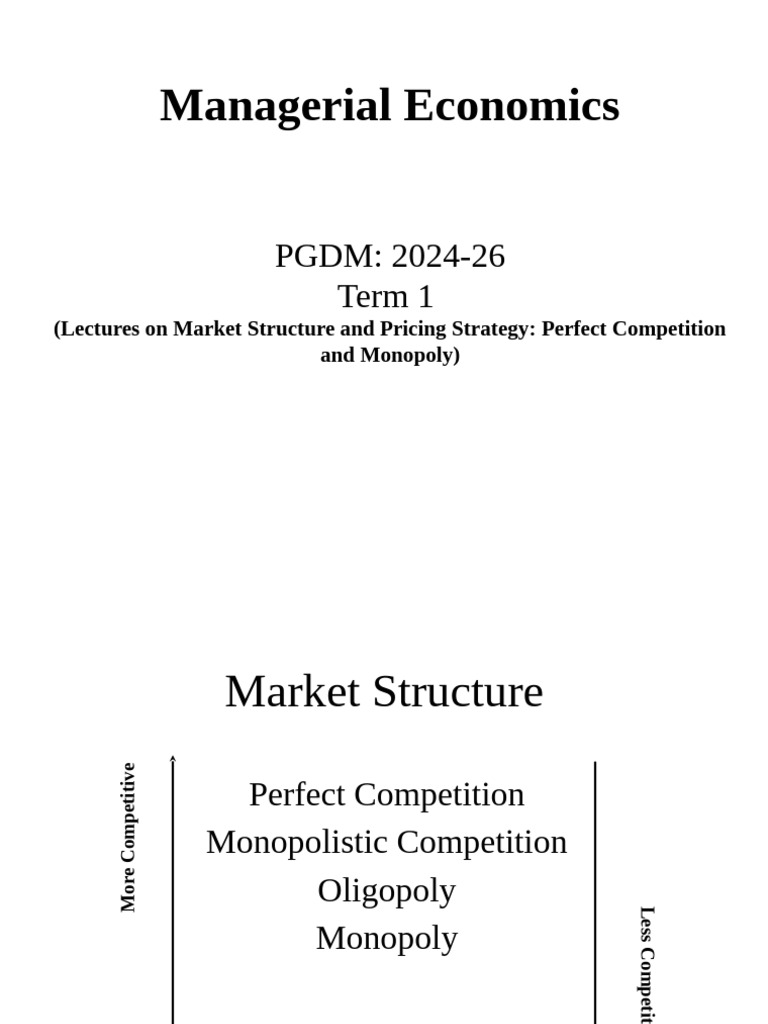 Market and Pricing - Perfect Competition and Monopoly | PDF