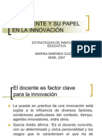 El Docente y Su Papel en La Innovación