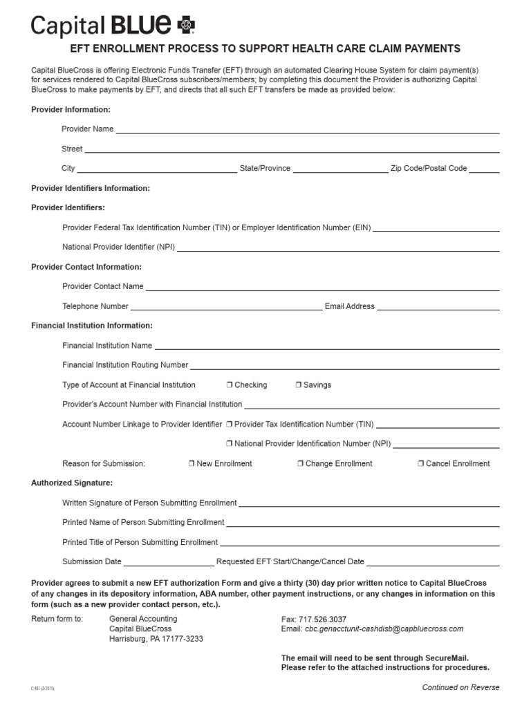 EFT Form Nov 2014 | PDF