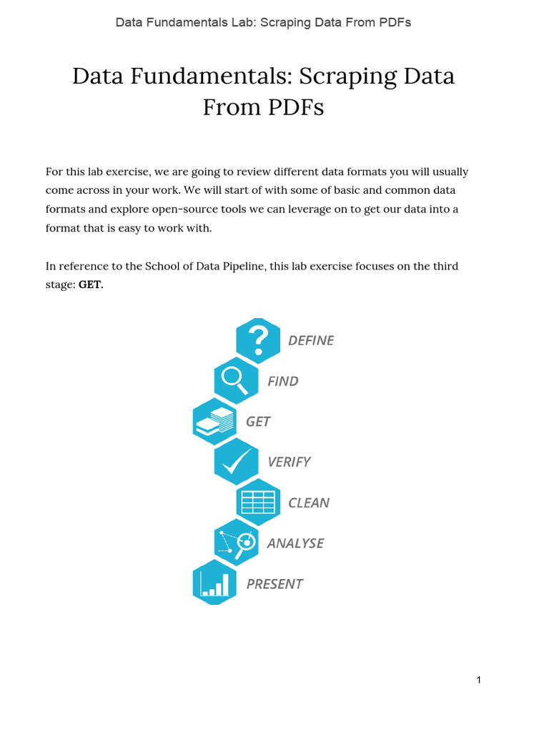 Data Fundamentals Lab1 Scraping Data From Pdfs | PDF