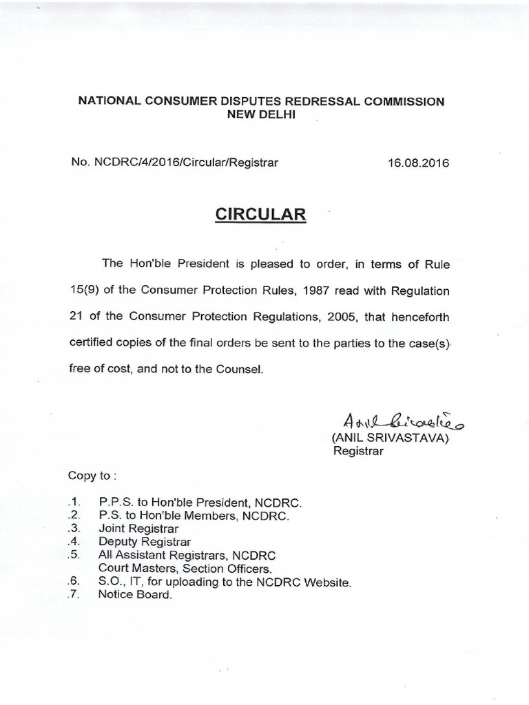 Circular Finalorder | PDF