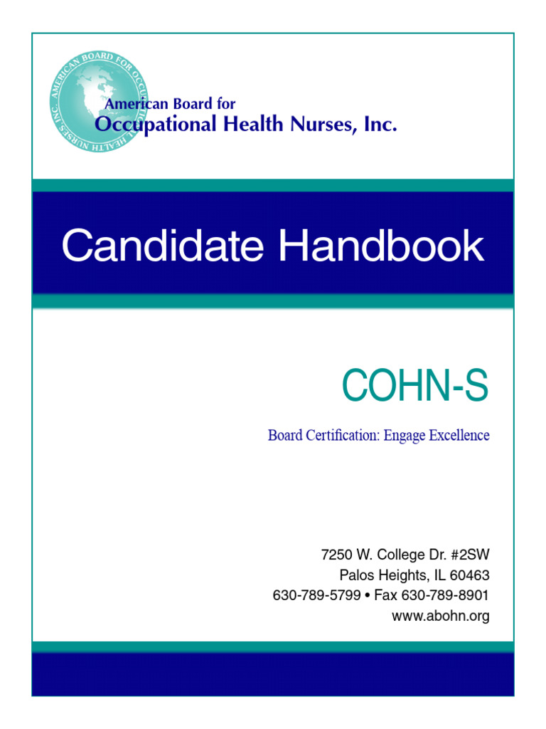 2020 COHN-S Handbook (PSI) | PDF | Occupational Safety And Health | Nursing