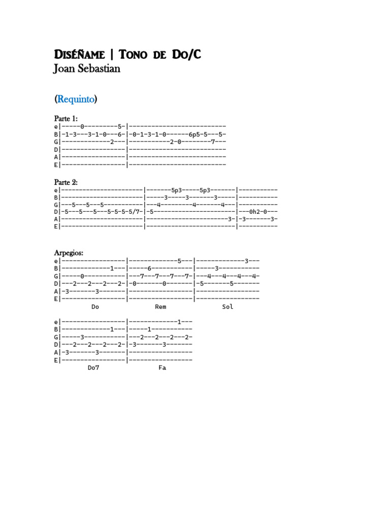 Diséñame Requinto Y Acordes Pdf