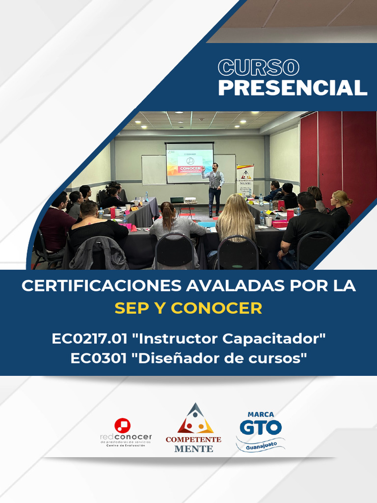Certificación en Diseño de Cursos Presenciales | PDF | Evaluación ...