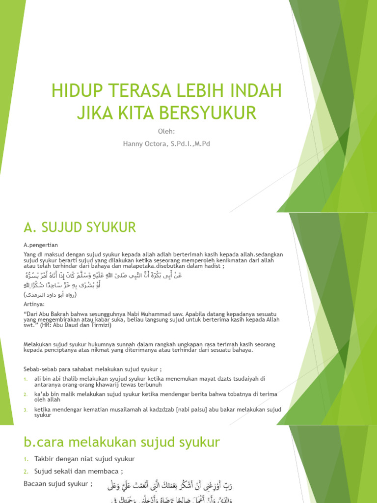 Sujud Syukur Dan Sujud Tilawah | PDF