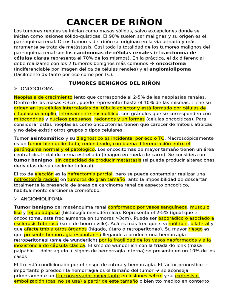 Cancer de Riñon | PDF