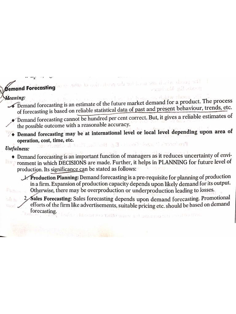 Demand forecasting pdf