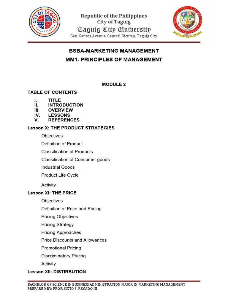 Principles of Marketing Module 2 | PDF