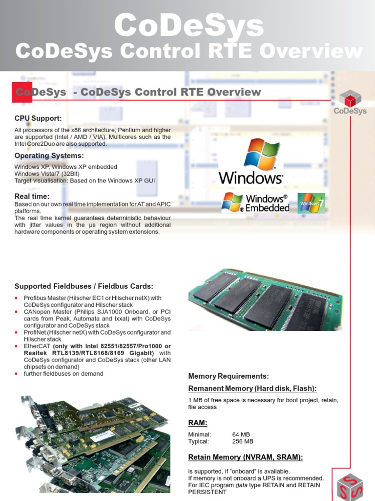 CoDeSys Control RTE System Requirements | PDF