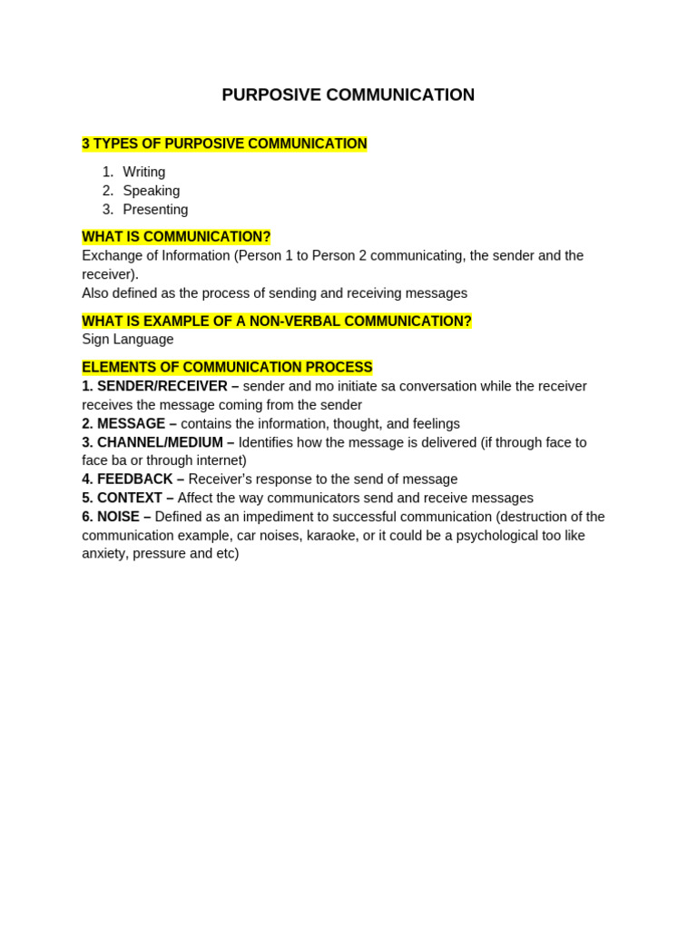 Purposive Communication Guide | PDF